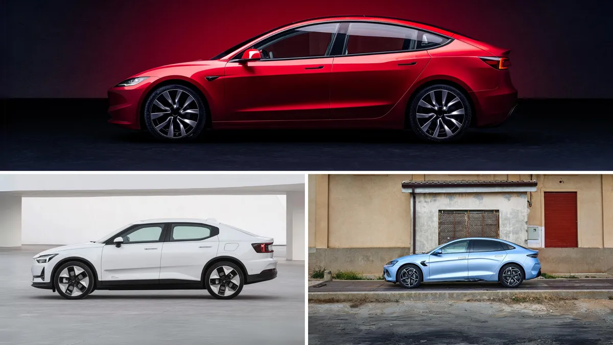 Tesla Model 3, Polestar 2 en BYD Seal