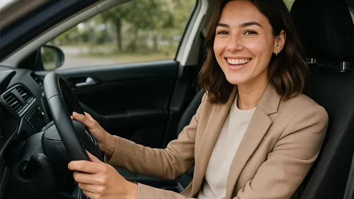Vrouw in auto in Tilburg