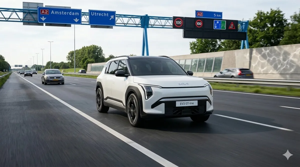 Kia EV3 op de snelweg