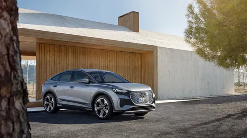 Audi Q4 Sportback E-Tron aanzicht schuin voor