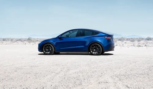 Tesla Model Y blauw