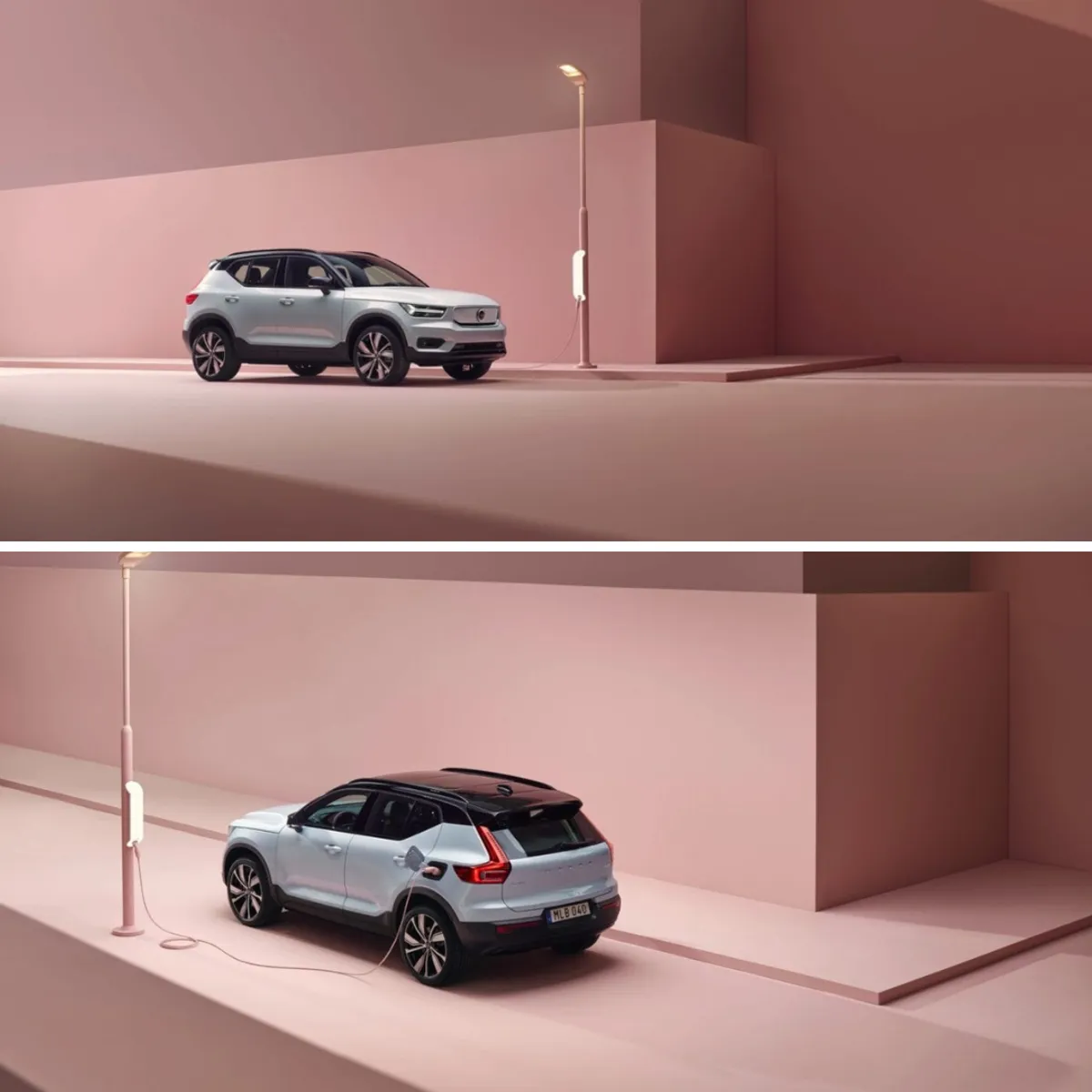 Volvo XC40 Electric voor- en achterkant