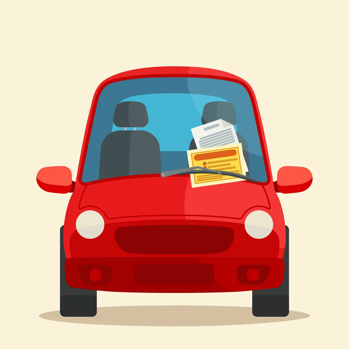 Auto met boete