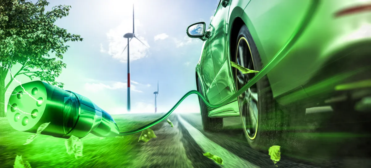 Stekker met elektrische auto